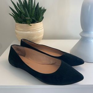 Audrey Brooke Black Suede Flats